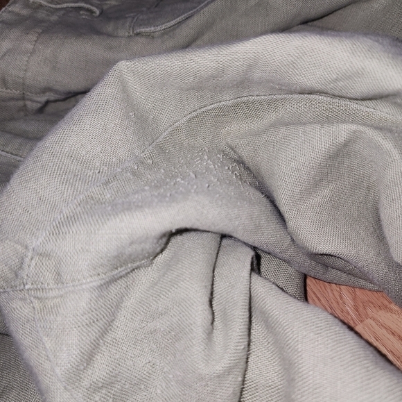 SOLD Women's Vintage 90s Pleated Pants High Waist Linen Blend Green Size 12 - Picture 5 of 5